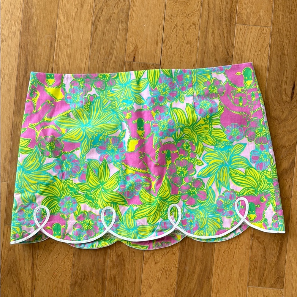 Vintage Lilly Pulitzer Skirt with Scalloped Hem